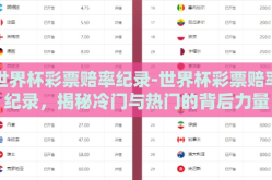 世界杯彩票赔率纪录-世界杯彩票赔率纪录，揭秘冷门与热门的背后力量