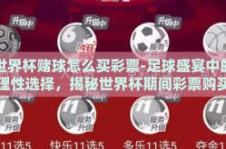 世界杯赌球怎么买彩票-足球盛宴中的理性选择，揭秘世界杯期间彩票购买策略