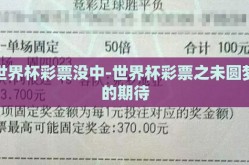 世界杯彩票没中-世界杯彩票之未圆梦的期待