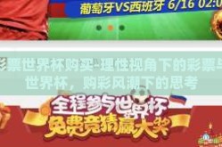 彩票世界杯购买-理性视角下的彩票与世界杯，购彩风潮下的思考