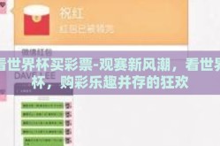 看世界杯买彩票-观赛新风潮，看世界杯，购彩乐趣并存的狂欢