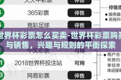 世界杯彩票怎么买卖-世界杯彩票购买与销售，兴趣与规则的平衡探索
