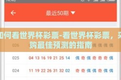 如何看世界杯彩票-看世界杯彩票，采购最佳预测的指南