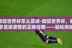 微信世界杯怎么买球-微信世界杯，畅享足球激情的正确指南——轻松购球攻略