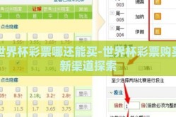 世界杯彩票哪还能买-世界杯彩票购买新渠道探索