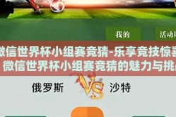 微信世界杯小组赛竞猜-乐享竞技惊喜，微信世界杯小组赛竞猜的魅力与挑战