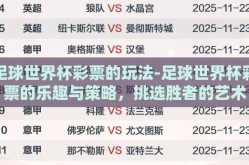 足球世界杯彩票的玩法-足球世界杯彩票的乐趣与策略，挑选胜者的艺术