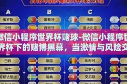 微信小程序世界杯赌球-微信小程序世界杯下的赌博黑幕，当激情与风险交织