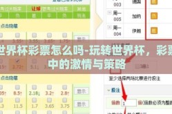世界杯彩票怎么吗-玩转世界杯，彩票中的激情与策略