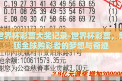 世界杯彩票大奖记录-世界杯彩票，解锁全球购彩者的梦想与奇迹
