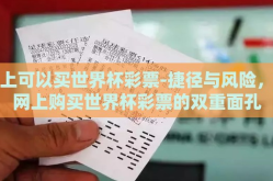 网上可以买世界杯彩票-捷径与风险，论网上购买世界杯彩票的双重面孔