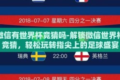 微信有世界杯竞猜吗-解锁微信世界杯竞猜，轻松玩转指尖上的足球盛宴