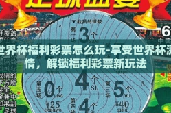 世界杯福利彩票怎么玩-享受世界杯激情，解锁福利彩票新玩法
