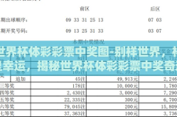 世界杯体彩彩票中奖图-别样世界，杯里幸运，揭秘世界杯体彩彩票中奖奇迹