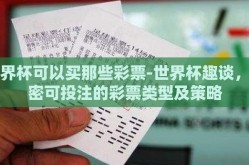 世界杯可以买那些彩票-世界杯趣谈，解密可投注的彩票类型及策略