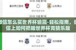微信怎么买世界杯输赢-轻松指南，微信上如何把握世界杯竞猜乐趣