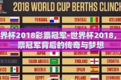 世界杯2018彩票冠军-世界杯2018，彩票冠军背后的传奇与梦想