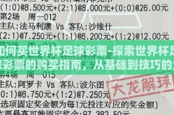 如何买世界杯足球彩票-探索世界杯足球彩票的购买指南，从基础到技巧的全面解析