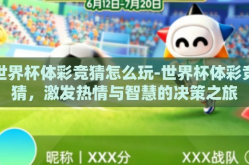世界杯体彩竞猜怎么玩-世界杯体彩竞猜，激发热情与智慧的决策之旅