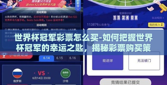 世界杯冠军彩票怎么买-如何把握世界杯冠军的幸运之匙，揭秘彩票购买策略