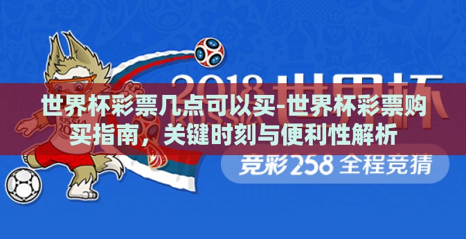 世界杯彩票几点可以买-世界杯彩票购买指南，关键时刻与便利性解析
