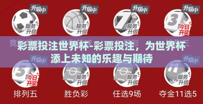 彩票投注世界杯-彩票投注,为世界杯添上未知的乐趣与期待 彩票投注世界杯-彩票投注,为世界杯添上未知的乐趣与期待
