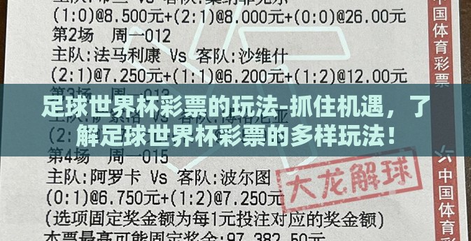 足球世界杯彩票的玩法-抓住机遇，了解足球世界杯彩票的多样玩法！