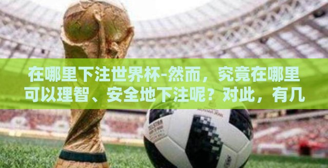 在哪里下注世界杯-然而，究竟在哪里可以理智、安全地下注呢？对此，有几个简单但重要的建议