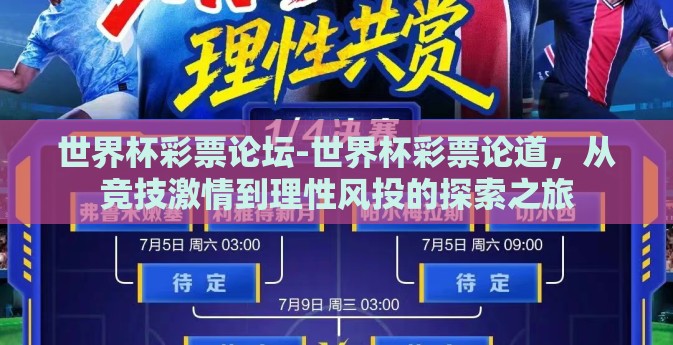 世界杯彩票论坛-世界杯彩票论道，从竞技激情到理性风投的探索之旅