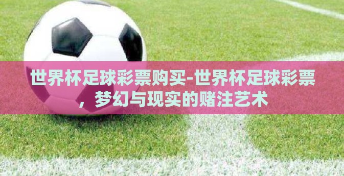 世界杯足球彩票购买-世界杯足球彩票，梦幻与现实的赌注艺术