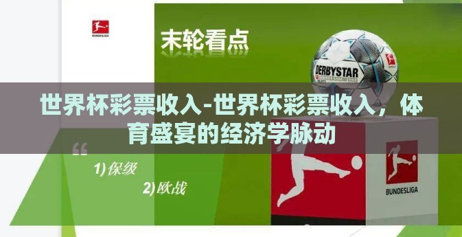 世界杯彩票收入-世界杯彩票收入，体育盛宴的经济学脉动