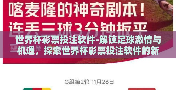 世界杯彩票投注软件-解锁足球激情与机遇，探索世界杯彩票投注软件的新趋势