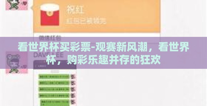 看世界杯买彩票-观赛新风潮，看世界杯，购彩乐趣并存的狂欢