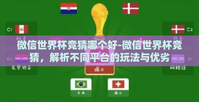 微信世界杯竞猜哪个好-微信世界杯竞猜，解析不同平台的玩法与优劣