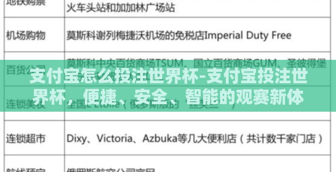 支付宝怎么投注世界杯-支付宝投注世界杯,便捷、安全、智能的观赛新体验 支付宝怎么投注世界杯-支付宝投注世界杯,便捷、安全、智能的观赛新体验