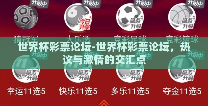 世界杯彩票论坛-世界杯彩票论坛，热议与激情的交汇点