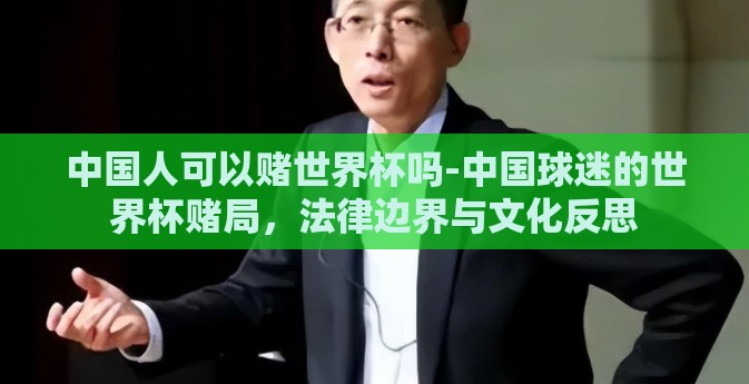 中国人可以赌世界杯吗-中国球迷的世界杯赌局，法律边界与文化反思