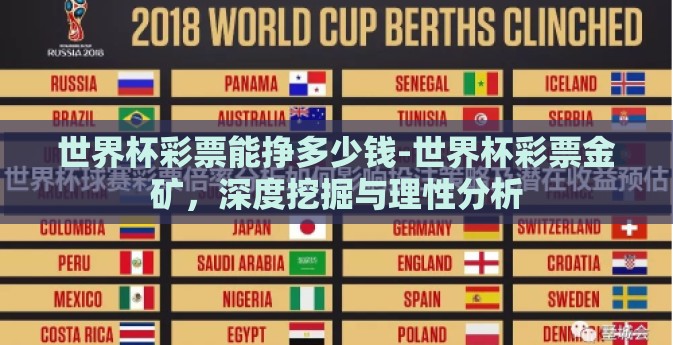 世界杯彩票能挣多少钱-世界杯彩票金矿,深度挖掘与理性分析 世界杯彩票能挣多少钱-世界杯彩票金矿,深度挖掘与理性分析