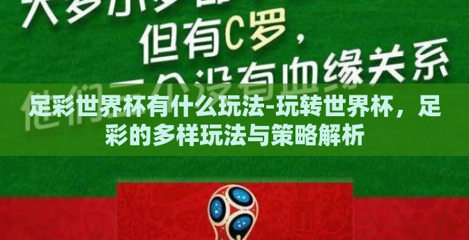 足彩世界杯有什么玩法-玩转世界杯，足彩的多样玩法与策略解析