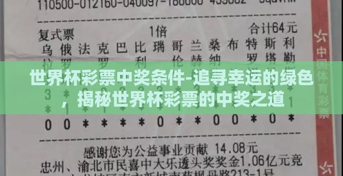 世界杯彩票中奖条件-追寻幸运的绿色，揭秘世界杯彩票的中奖之道